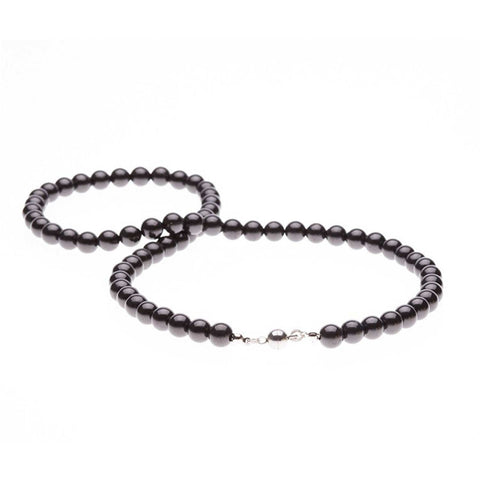 Schungit Halskette 55cm 9mm