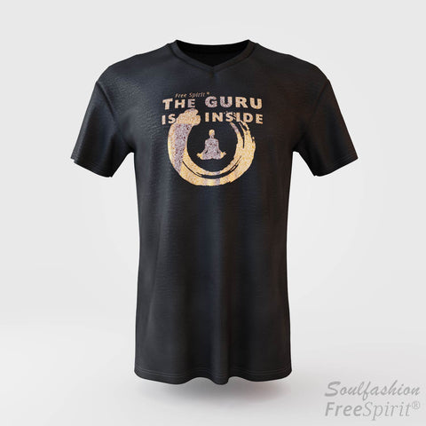 The guru is inside - Soulfashion - Free Spirit - Shirt - Herren - Gold - Graphite
