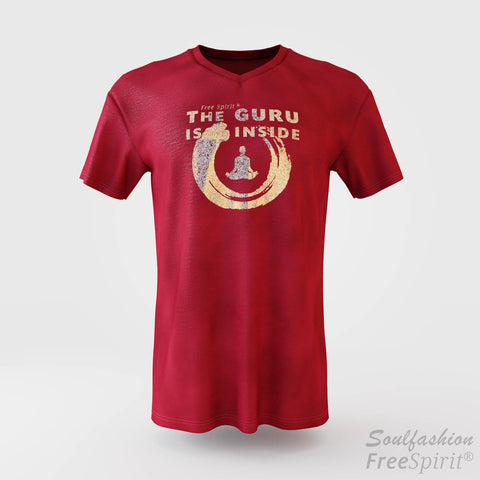 The guru is inside - Soulfashion - Free Spirit - Shirt - Herren - Gold - Red