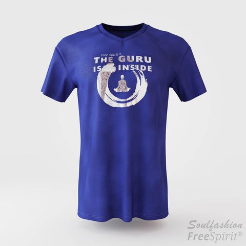 The guru is inside - Soulfashion - Free Spirit - Shirt - Herren - Silber - Denim
