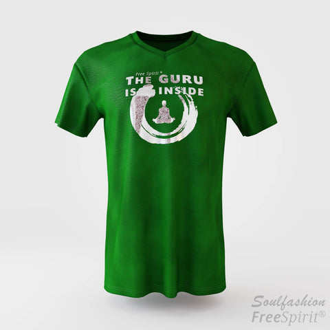 The guru is inside - Soulfashion - Free Spirit - Shirt - Herren - Silber - Fern Green