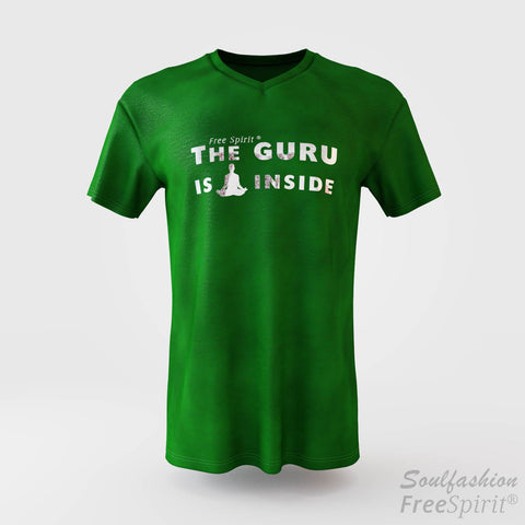 The guru is inside - Soulfashion - Free Spirit - Shirt - Herren - Silber - Fern Green