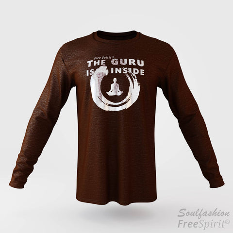 The guru is inside - Soulfashion - Free Spirit - Longsleeve-Shirt - Herren - Silber - Chocolate