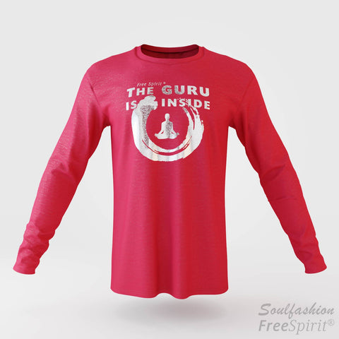 The guru is inside - Soulfashion - Free Spirit - Longsleeve-Shirt - Herren - Silber - Red