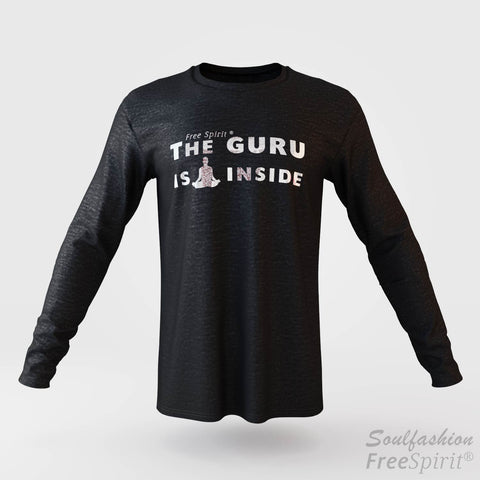 The guru is inside - Soulfashion - Free Spirit - Longsleeve-Shirt - Herren - Silber - Black