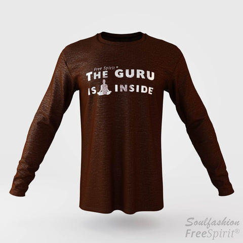 The guru is inside - Soulfashion - Free Spirit - Longsleeve-Shirt - Herren - Silber - Chocolate