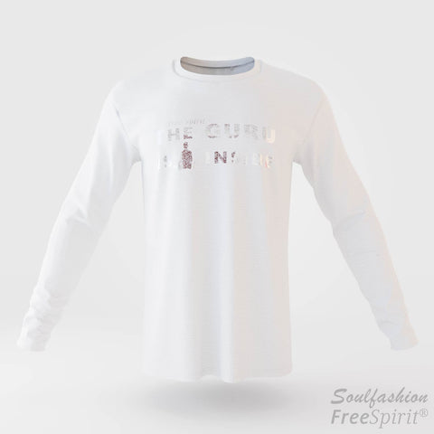 The guru is inside - Soulfashion - Free Spirit - Longsleeve-Shirt - Herren - Silber - White