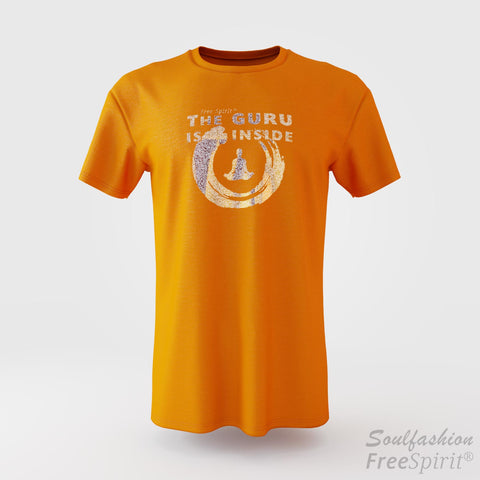 The guru is inside - Soulfashion - Free Spirit - Shirt - Herren - Gold - Orange
