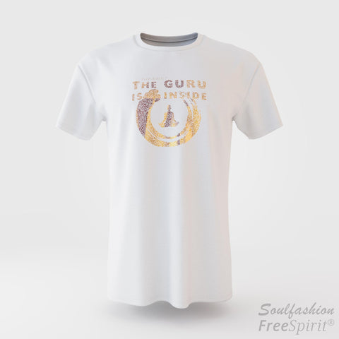 The guru is inside - Soulfashion - Free Spirit - Shirt - Herren - Gold - White
