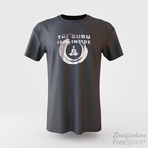 The guru is inside - Soulfashion - Free Spirit - Shirt - Herren - Silber - Graphite
