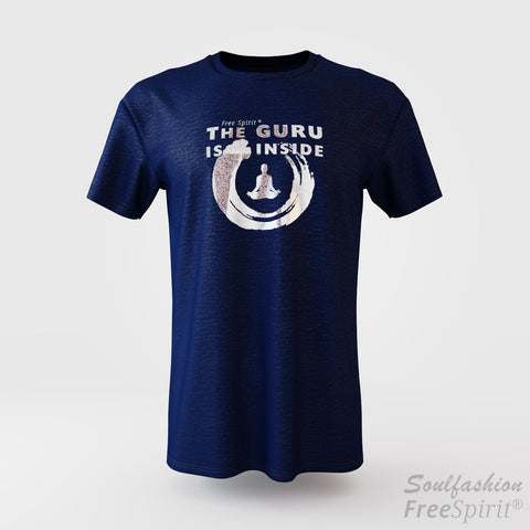 The guru is inside - Soulfashion - Free Spirit - Shirt - Herren - Silber - Navy