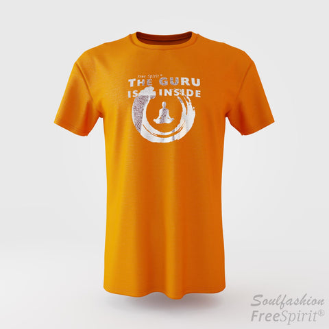 The guru is inside - Soulfashion - Free Spirit - Shirt - Herren - Silber - Orange