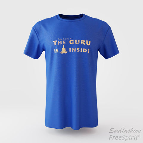 The guru is inside - Soulfashion - Free Spirit - Shirt - Herren - Gold - Azur