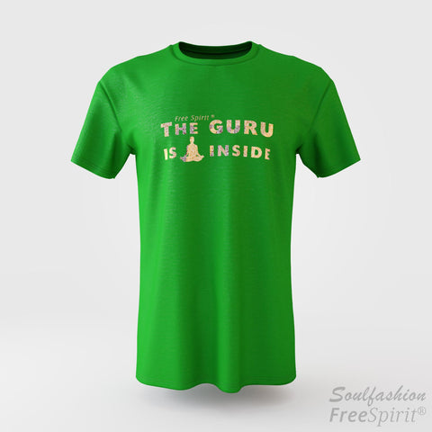 The guru is inside - Soulfashion - Free Spirit - Shirt - Herren - Gold - Fern Green