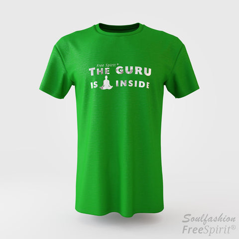 The guru is inside - Soulfashion - Free Spirit - Shirt - Herren - Silber - Fern Green