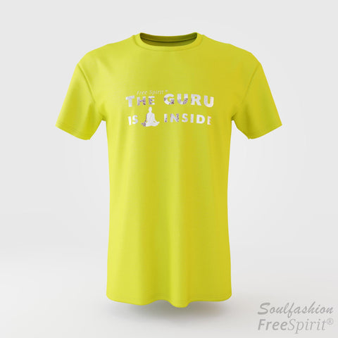 The guru is inside - Soulfashion - Free Spirit - Shirt - Herren - Silber - Yellow