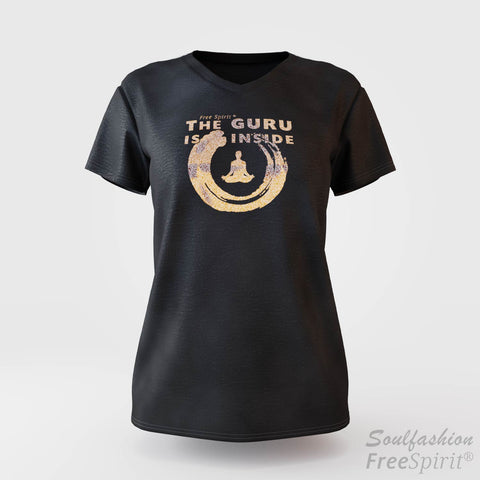 The guru is inside - Soulfashion - Free Spirit - Shirt - Damen - Gold - Graphite