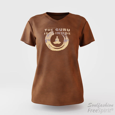 The guru is inside - Soulfashion - Free Spirit - Shirt - Damen - Gold - Terra