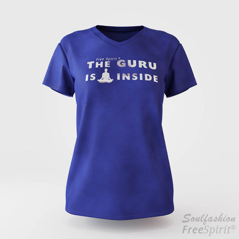 The guru is inside - Soulfashion - Free Spirit - Shirt - Damen - Silber - Denim