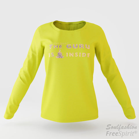 The guru is inside - Soulfashion - Free Spirit - Longsleeve-Shirt - Damen - Gold - Yellow