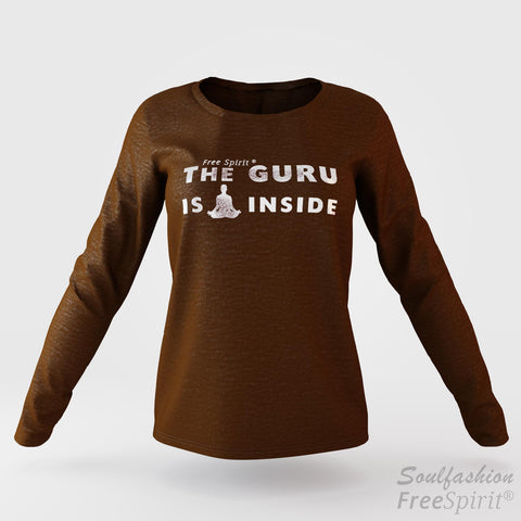 The guru is inside - Soulfashion - Free Spirit - Longsleeve-Shirt - Damen - Silber - Charcoal