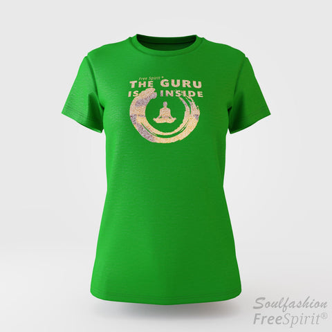 The guru is inside - Soulfashion - Free Spirit - Shirt - Damen - Gold - Fern Green