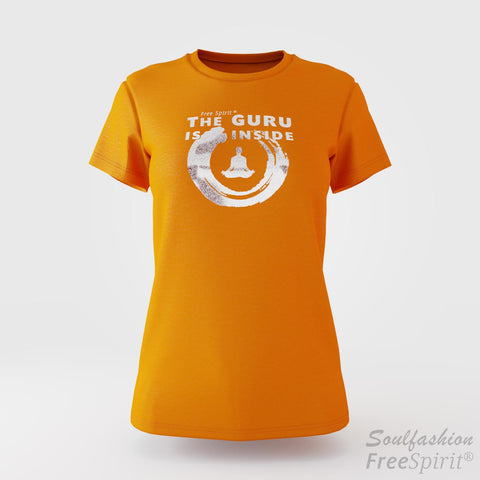 The guru is inside - Soulfashion - Free Spirit - Shirt - Damen - Silber - Orange