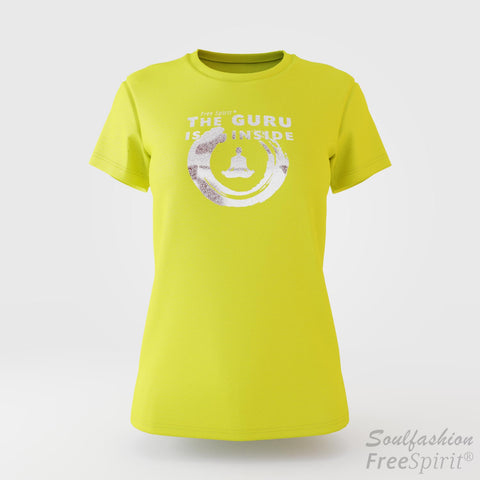 The guru is inside - Soulfashion - Free Spirit - Shirt - Damen - Silber - Yellow