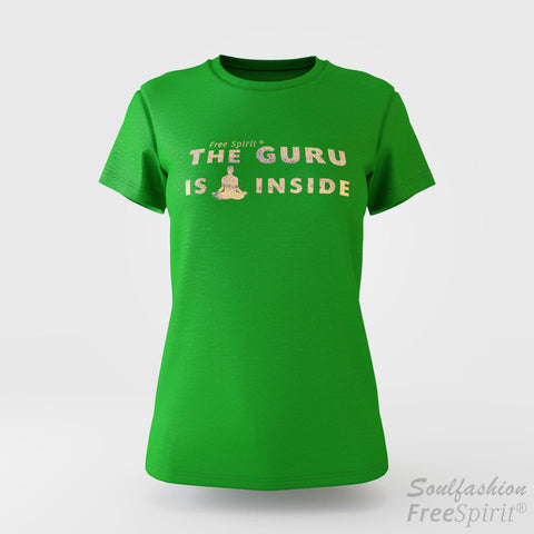 The guru is inside - Soulfashion - Free Spirit - Shirt - Damen - Gold - Fern Green