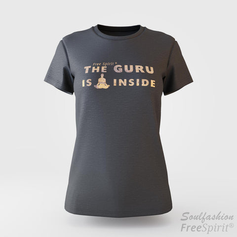 The guru is inside - Soulfashion - Free Spirit - Shirt - Damen - Gold - Graphite