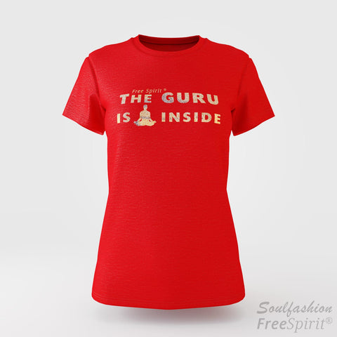 The guru is inside - Soulfashion - Free Spirit - Shirt - Damen - Gold - Tomato