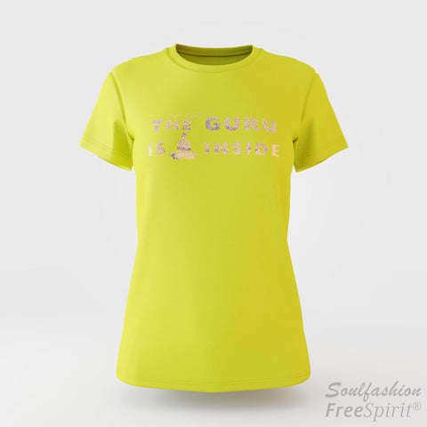 The guru is inside - Soulfashion - Free Spirit - Shirt - Damen - Gold - Yellow