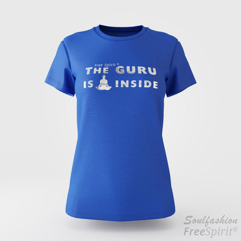 The guru is inside - Soulfashion - Free Spirit - Shirt - Damen - Silber - Azur