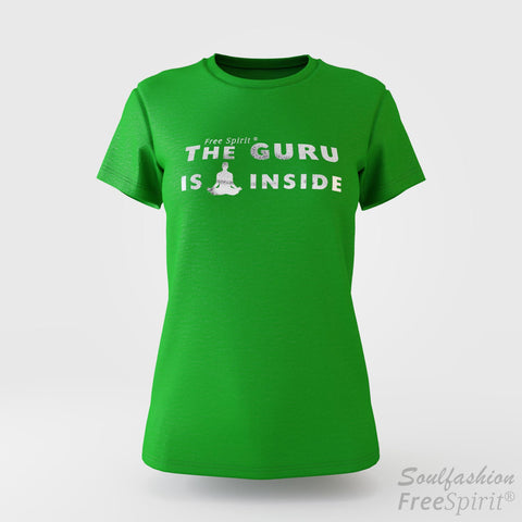 The guru is inside - Soulfashion - Free Spirit - Shirt - Damen - Silber - Fern-Green