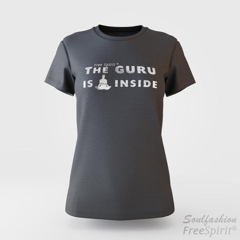 The guru is inside - Soulfashion - Free Spirit - Shirt - Damen - Silber - Graphite