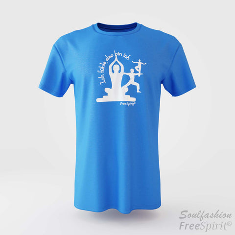 Herren T-Shirt Ich fühle also bin ich - FreeSpirit Shop - bright blue