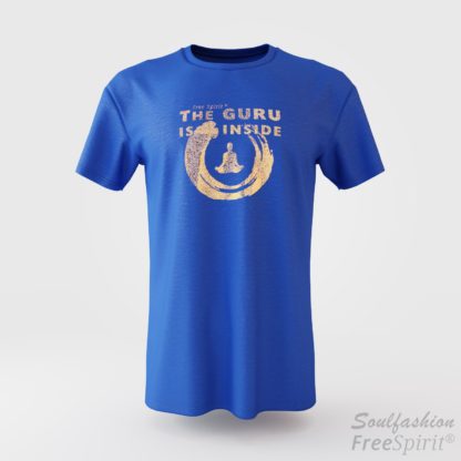 The guru is inside - Soulfashion - Free Spirit - Shirt - Herren -Gold - Azur