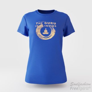 The guru is inside - Soulfashion - Free Spirit - Shirt - Damen - Gold - Azur
