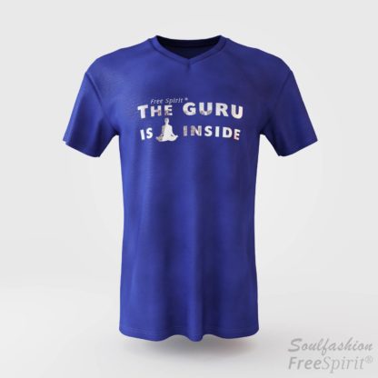 The guru is inside - Soulfashion - Free Spirit - Shirt - Herren - Silber - Denim