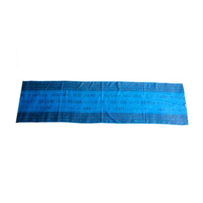 Schal Straight Blau lang