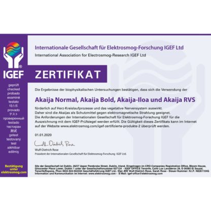 IGEF Certificaat Akaija 2020 DE